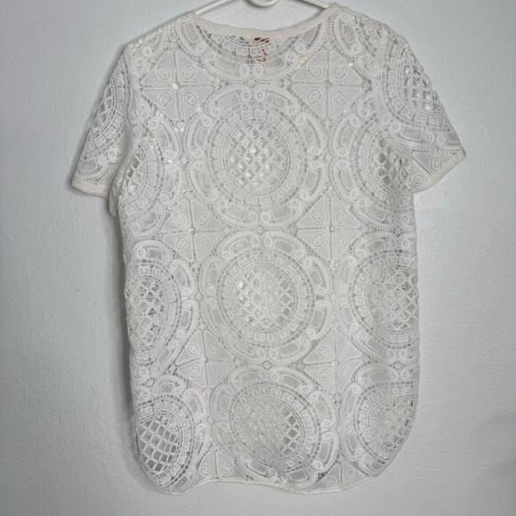 Sundance Shadow Dance Crochet‎ Lace Top White Size Small - Picture 9 of 9